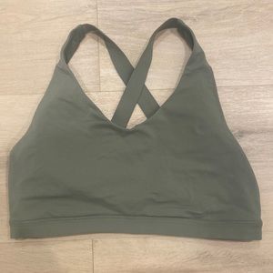 Olive green Prana sports bra